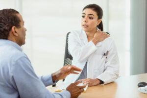 Pain Management doctors consulting patient